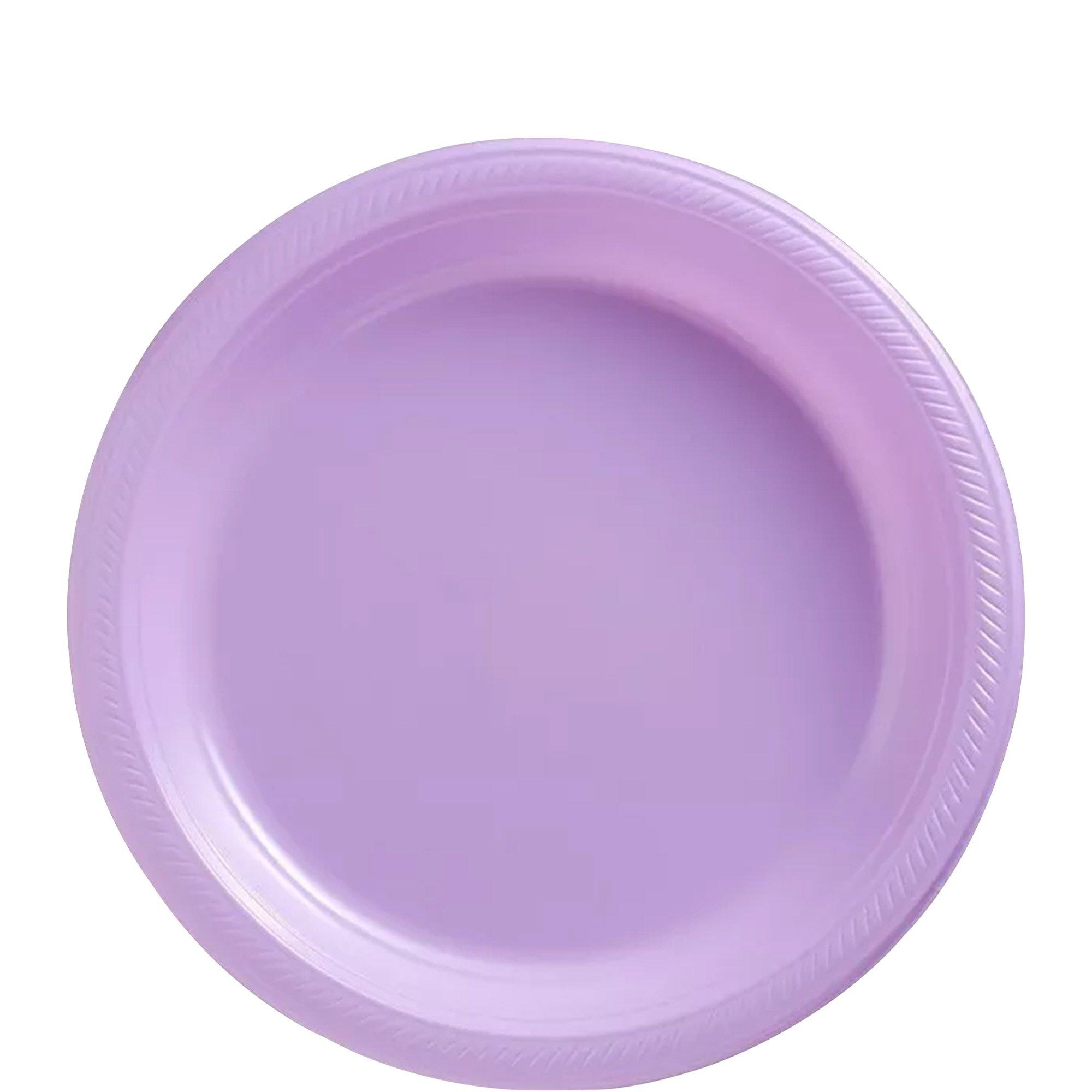 Lavender Plastic Dessert Plates 20ct Party City